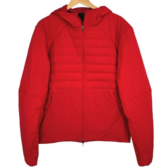 lululemon athletica Other - Lululemon Down for It All Hoodie Jacket Grenadine Red Size L Full Zip Goose Down